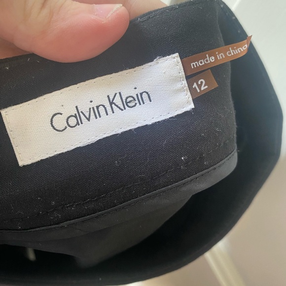 Classic Calvin Klein Black Pencil Skirt with Beaded Top Detailing - Picture 6 of 6